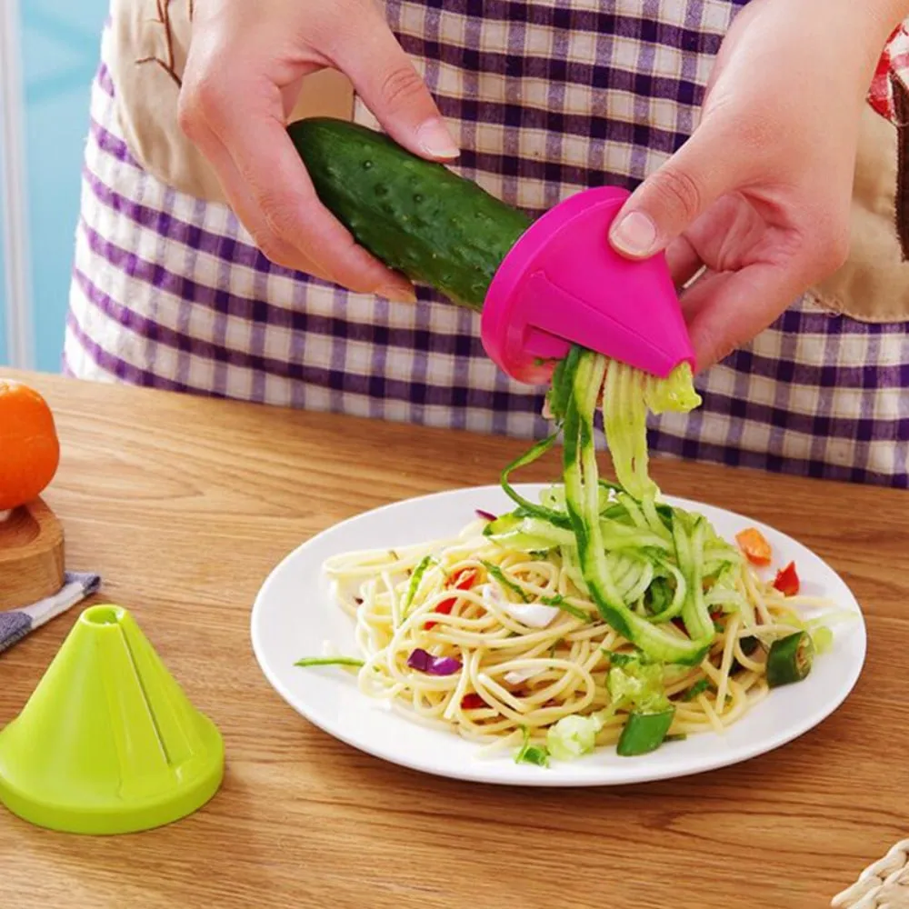 Kitchen Accessories Conical Spiral Shredder Rust-proof Anticorrosive Rotary Shredder Plastic Vegetable Slicer Potato — image 9