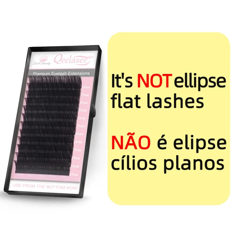 Qeelasee Profesjonell Mink Individuelle False Eyelash Extensions Maquiagem Cilios Volume Fan Eye Lashes Engrosrekvisita