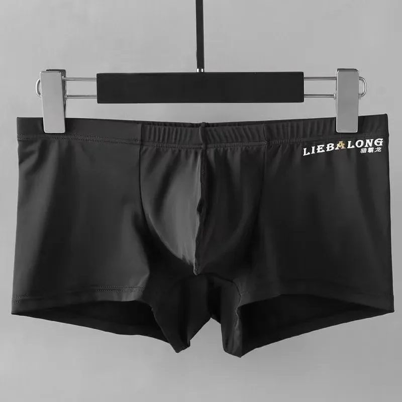 Quần Lót Nam Sexy Võ Sĩ Băng Lụa Sexi Cho Bé Trai Người U Lồi Túi Lớn Thoáng Khí Phồng Quần Short Nylon Mùa Hè Pounch quần Lót Bộ
