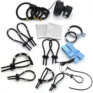 Anell de penis de descàrrega elèctrica Anells de pene de massatge d'electroestimulació del penis Joguines temàtiques mèdiques per a homes Accessoris de productes sexuals per a adults