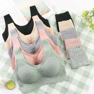 Kényelmes Latex 4.0 melltartó női fehérnemű szett vezeték nélküli mellpárnákkal Gather Bralette bugyival Fehérnemű 2 részes öltöny
