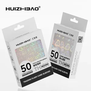 65,5 × 90 mm holografische Kartenhüllen, bunter transparenter Kartenschutz für TCG-Kartenhüllen in Standardgröße/japanischer Größe