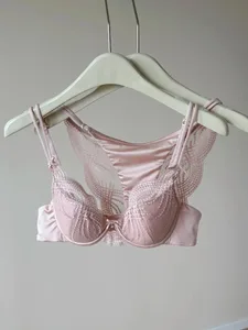 Ensemble de Lingerie demi-tasse pour femmes, bonnet fin, Push Up, soutien-gorge à armatures, culotte, petite poitrine, soutien latéral, sous-vêtements Anti-affaissement, 32 à 38