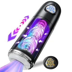 Masturbateur mâle rotatif télescopique automatique, tasse de chatte, vrai vagin, pipe, Machines sexuelles pour adultes, jouets sexuels pour hommes