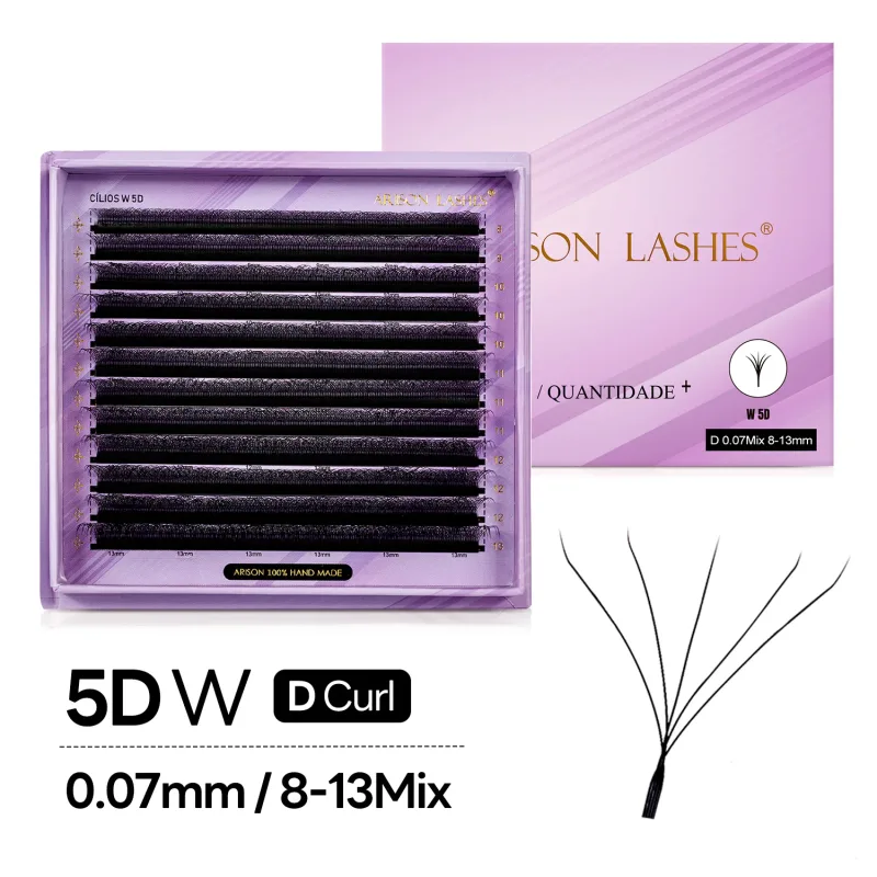 Suuri kapasiteetti 2 in 1 YY/3D/4D/5D W Ripset Premade Volume Fans Ripsien pidennys YY W-muotoiset silmäripset magneettipakkaus