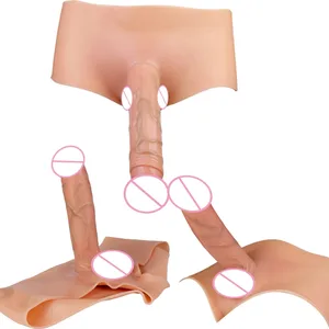 Silikonový pásek Živé dildo Kalhoty Nositelné Pevné Sexuální hračky s velkým penisem Pro ženy Lesbický pár Sex