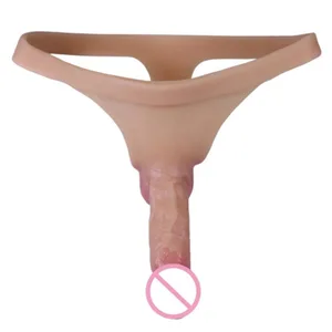 Silikonový pásek na dildu pro lesbické gaye Opakovaně použitelný dutý penisový rukáv s návlekem na dildo Kalhoty Pásek na penis Sexuální hračky pro muže 18