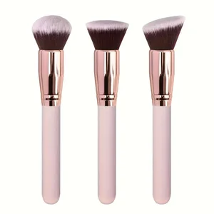 3st professionella sminkborsteset med foundationrouge & ögonskuggsborstar - mjuka nylonborstar Portable Travel-Friendly Co