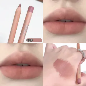 Rose Rosa Lip Liner Matt Langvarig Naturlig Lipliner Blyant Trestang Naken Brun Lip Liner Leppestift Lepper Contour Makeup