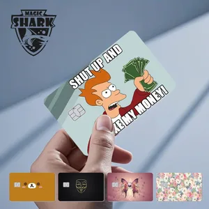 Magic Shark Flower Sommerfugl Bear Wing No Fade PVC Film Hud Cover Sticker til Bank Debet Kreditkort