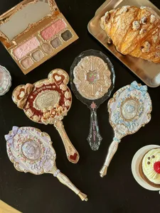 Flower Knows Handheld Makeup Mirror بالش بادی شانه تمام سری الگوی امدادی کیت ابزار آرایش رنگ محدود