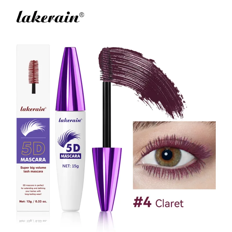 5D Mascara Vandtæt Langtidsholdbar volumengivende krølleforlængelse Smudsikker farvet øjenmakeup Party Festival Kosmetik