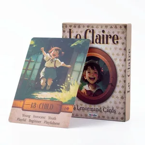 Le Claire 36 kart Lenormand gra planszowa na imprezę rodzinną wersja angielska wróżenie wróżenie Tarot karty Oracle