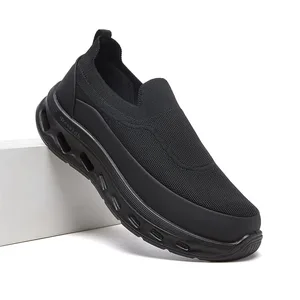 Desai ผู้ชายกว้าง SLIP-ON ถักถุงเท้ารองเท้าผ้าใบ Hollow-OUT Sole Breathable น้ำหนักเบารองเท้าเดินทางทุกวันกลางแจ้ง