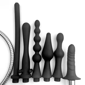 1ks silikonové splachování na zadek plug-in sprcha klystýr anální dilatátory toaletní čistič pro dospělé sexuální hračky BDSM Bondage sexuální wellness