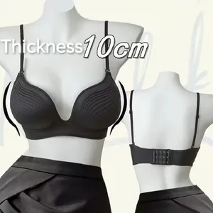 Nuovo reggiseno push up da 10 cm per seno piccolo Reggiseni T-shirt senza cuciture ultra spessi con coppe in memory foam 3D