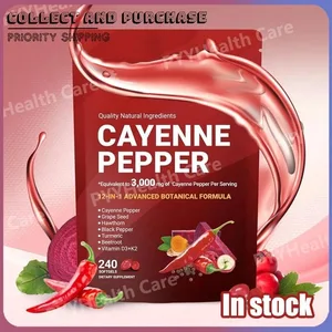 Cayenne Pepper Softgels med druefrø Rødbeter Gurkemeie Vitaminer D3 K2 E Urtetilskudd
