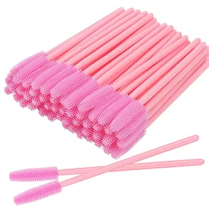 50/100 STK Øjenvippebørste Silikone Øjenvipper Børster Mascara Wands Applikatorsæt til vippeforlængelse Øjenbryn Makeup Tool