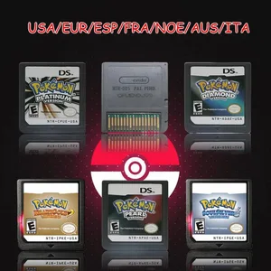 Pokemon Series DS Game Cartridge Diamond Platinum Pearl HeartGold SoulSilver Sort Hvid Flersproget til NDS/2DS