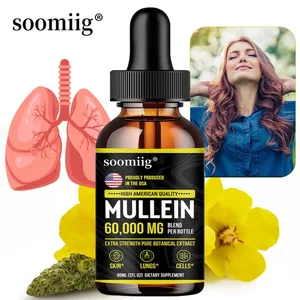 Mullein Leaf Drops - Tehokas mullein immuunijärjestelmän tukemiseen Detox ja hengityselimiä tukeva orgaaninen puhdistusaine