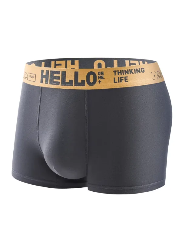 4 st/set Random herrunderkläder Mode Trendigt Bekvämt mjukt boxershorts för män Slim lös passform Athleisure herrbyxor