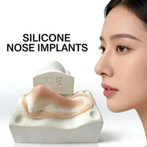 1pc realista silicone falso nariz & queixo prótese reutilizável skin-friendly3d falso nariz efeitos especiais ferramentas de maquiagem para cosplay