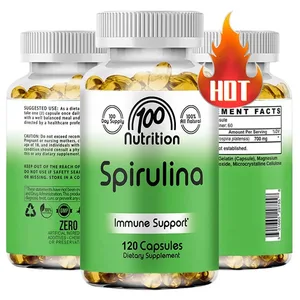 Spirulina Softgels Superalimento Orgânico de Algas - Apoia a Saúde Cardiovascular e do Sistema Imunológico Poderoso Antioxidante