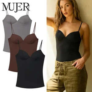 Sexy Corset Top Women Backless Bra Crop Top Woman Tanks & Camis Slip Tops for Women Sleeveless Bustier Tops Women Camisole