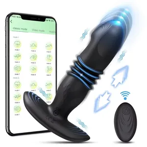 Vibrateur de contrôle APP, Plug Anal télescopique vibrant, jouet sexuel pour adulte, gode Anal télécommandé, masseur de Prostate masculin, Plug Anal