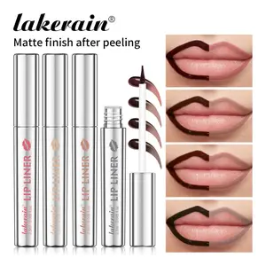 Lakerain descascar delineador labial à prova d'água, delineador labial à prova de manchas, cor de longa duração, não desbota, hidratar, nutrir, maquiagem de contorno labial