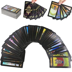 78 holografikus tarotkártya útmutató könyvvel Vízálló jövőbeszámoló játék kezdőknek, Varázsló Tarot Pakli Társasjáték