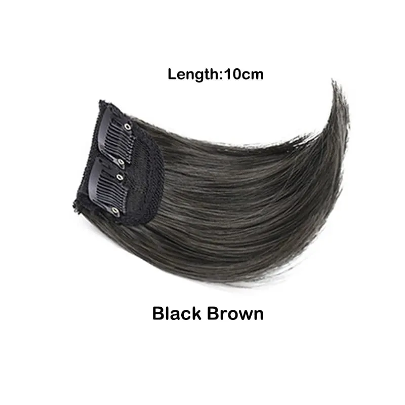 10cm Synthetic Short Straight Pad Invisible Hair Extension Lining of Hair Top Side Cover Hairpiece for Women