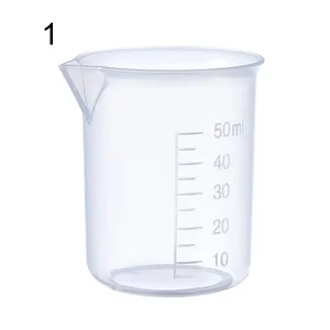 Målebæger Gennemsigtigt plast laboratoriebæger Gradueret væskekande Kop Køkken Bagning Madlavning Måling Skala Container