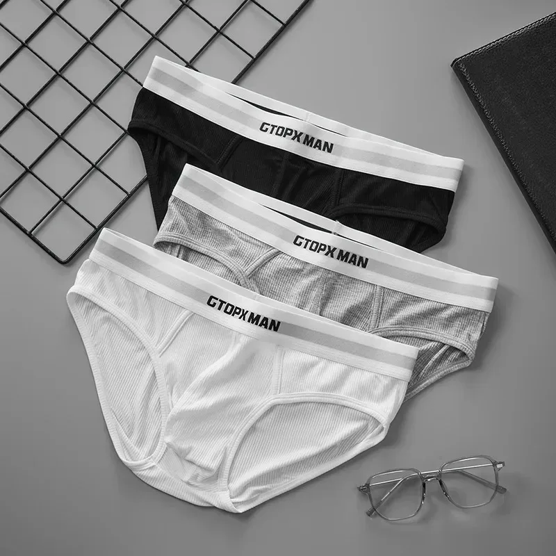 3Pack Kesä Yksikerroksiset Miesten Alusvaatteet Matalahousut miehille Joustavat Comfort Fit Alushousut Ropa Interior Hombre