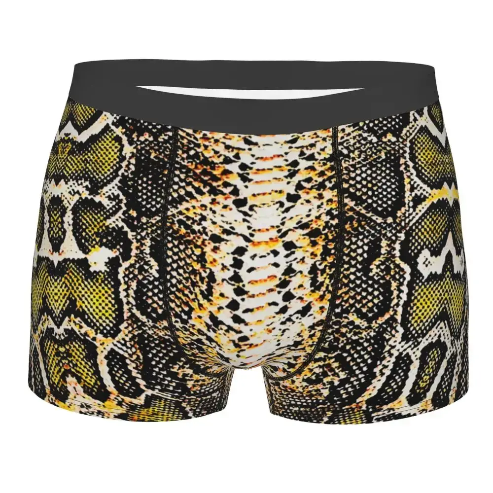 Seluar Dalam Cetakan Kulit Ular Tersuai Lelaki Kulit Ular Tekstur Tekstur Haiwan Seluar Boxer Seluar Dalam Seluar Dalam Seluar Dalam Lembut Untuk Homme