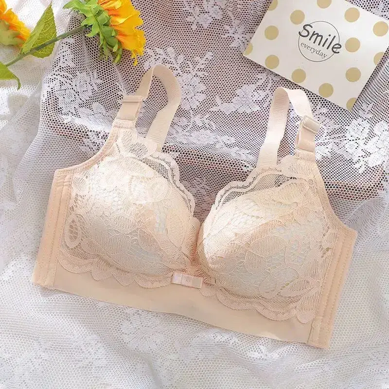 厚さ12cmのパッド入りプッシュアップブラ ワイヤレスギャザーブラジャー 小胸用 セクシーナチュラルリフト