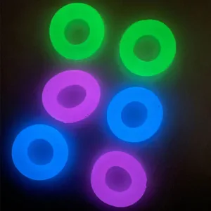 Lysende TPE Stretchy Penis Ring Transparent Jelly Cock Ring Klassisk erektion Forbedring Forsinkelse Ejakulation Voksen Sex Shop For Mænd