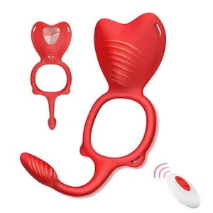 Bærbar trusevibrator kvinne 10 vibrasjon med trådløs kontroll Vibrerende penisring Klitoralstimulator Sexy voksne leker