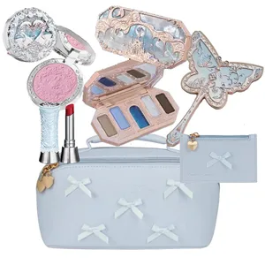 Flowerknows All In One Mackup Set Dárková krabička Flower Knows Glitter Paletka očních stínů Tvářenka dlouhotrvající lesklá rtěnka se sáčkem