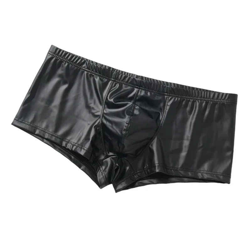Mutandine da uomo in finta pelle maschile Pantaloncini sexy Boxer Intimo traspirante Ropa Interior Hombre Boxer da uomo Boxer da uomo