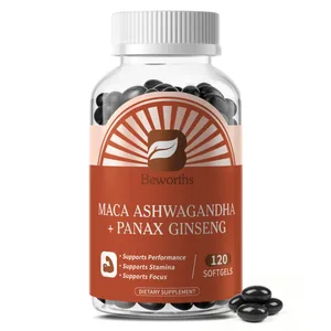 Bästa Maca-kapslar för män hälsa med röd gul och svart Maca