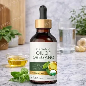 Organic Oil of Oregano Liquid Drops Vegaaninen yrttilisä Terveys Ei-GMO Gluteeniton päivittäinen ravitsemustuki 60ml per pullo