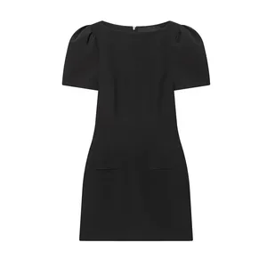 Fashion Evening Party Female Short Dresses Elegant Black Short Sleeve Women's Mini Dress 2026 New Lady Chic Evening Party Robes