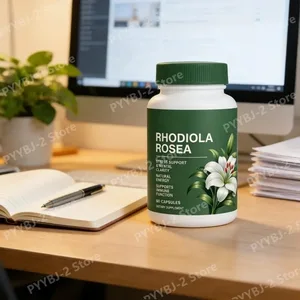 60 stykker Rhodiola Rosea-kapsler 500mg naturlige urteaktige plantetilskudd for daglig stressstøtte og energibalansehelse
