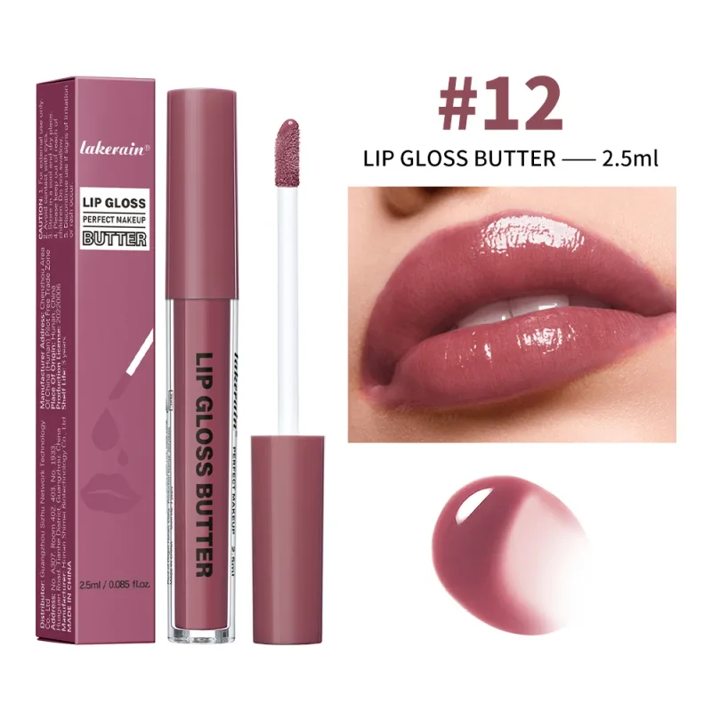 Lip Gloss Lip Stain Plumping Moisturizing Menyuburkan Pelincir Pelbagai Warna Cerah Bibir Tint Lipgloss Kosmetik Tahan Lama