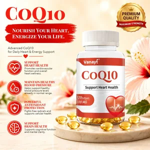 120 Uds coenzima Q10 100mg cápsulas apoyan la salud Cardiovascular del corazón suplemento antioxidante de energía