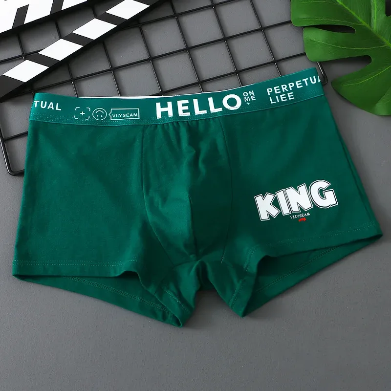 [Bloom de liefde] Merk KONING Katoen Ademend Boxer Mannen Ondergoed Boxershort Heren Boxers Man Cuecas Masculina Maat M-3XL XS601