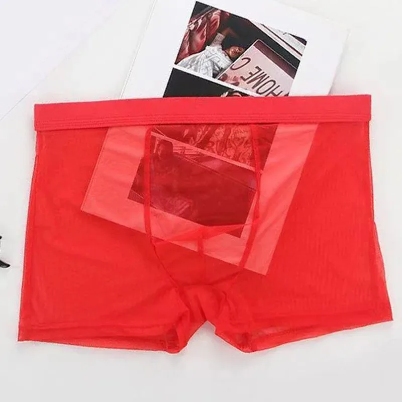 Ondergoed Transparante Boxers Ardennen Ijs Zijde Doorzichtige Onderbroeken Sexy Slips Lage Taille Slipje Lingerie Intimates