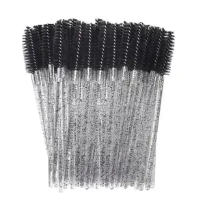 Bagong 50/100pcs Microbrush para sa Eyelashes Brush Crystal Spoolie Brushes Eyebrow Comb Makeup Beauty Tool para sa Eyelashes HZS24
