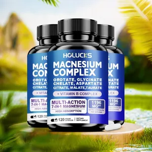 Magnesium Complex 1000mg Suplemen dengan Vitamin C E B1 B2 B6 B12 Chelated Magnesium Glycinate Malate Taurate &Citrate